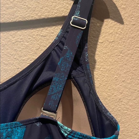 New L.L. Bean Women’s Tankini Top Navy Blue Sea Glass Soft Drape Size 16 NWT - Picture 7 of 11